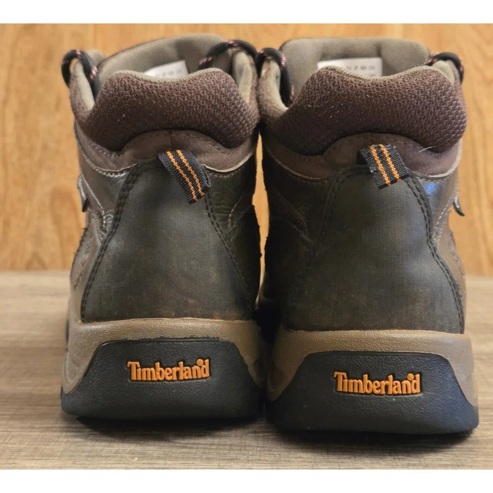 Timberland Mt. Maddsen Waterproof Mid Hiking Boots Boys Size 7 Brown